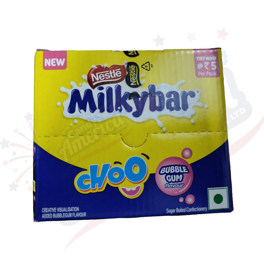 NEW Milkybar Choo Bubblegum Flavour Full Box 28 Bars (India)