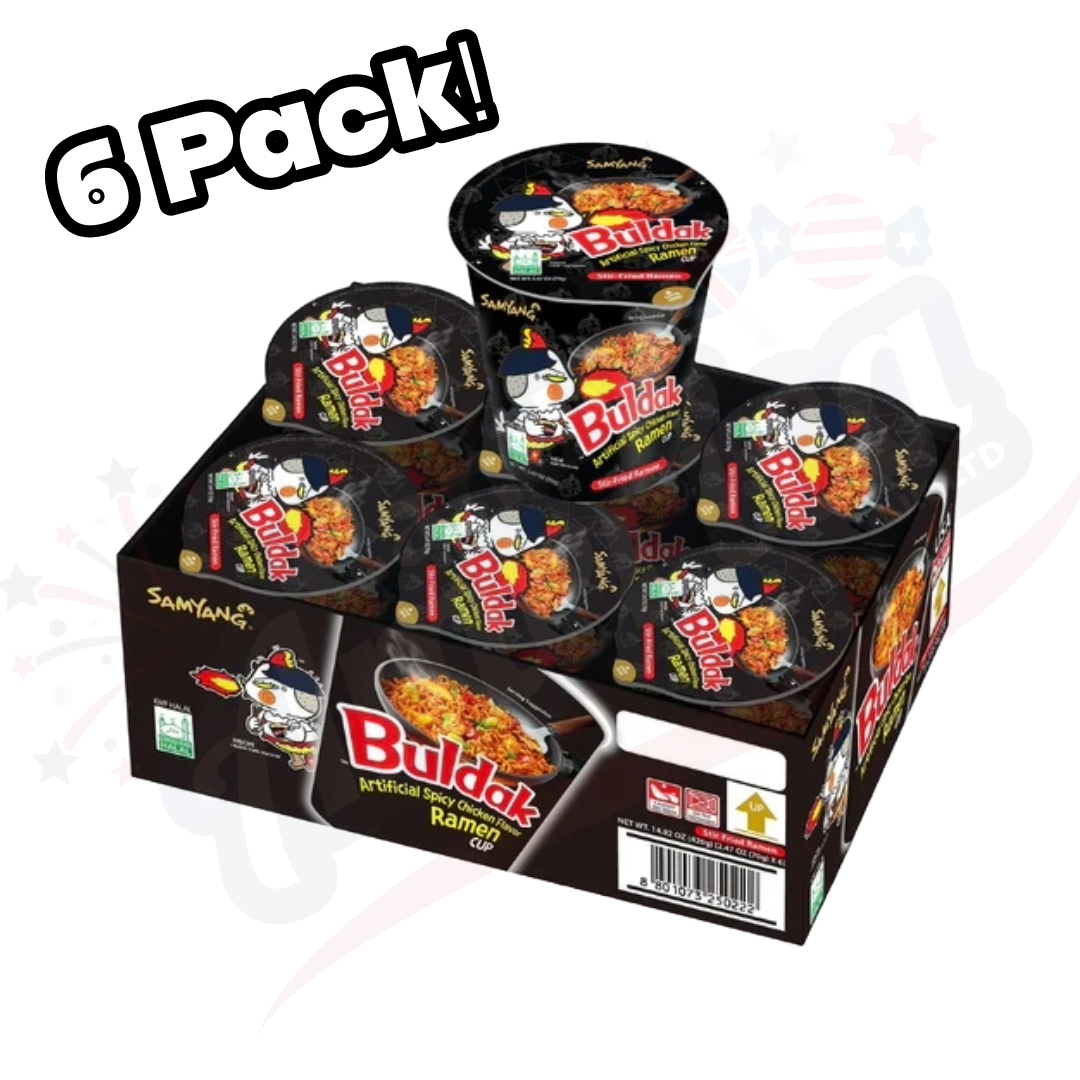 Samyang Buldak Hot Chicken Ramen Cup Noodle 70g 6 Pack