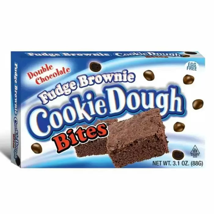 Cookie Dough Bites Double Chocolate Fudge Brownie Box 88g