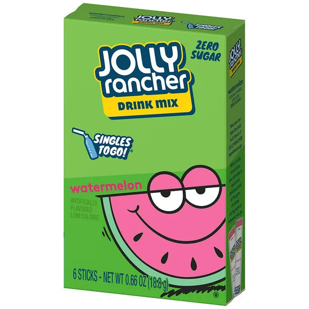 Jolly Rancher Green Watermelon Singles to Go 18.4g (6 Pack)