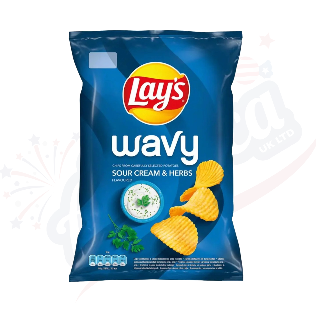 Lays Wavy Sour Cream & Herbs 120g (EU)