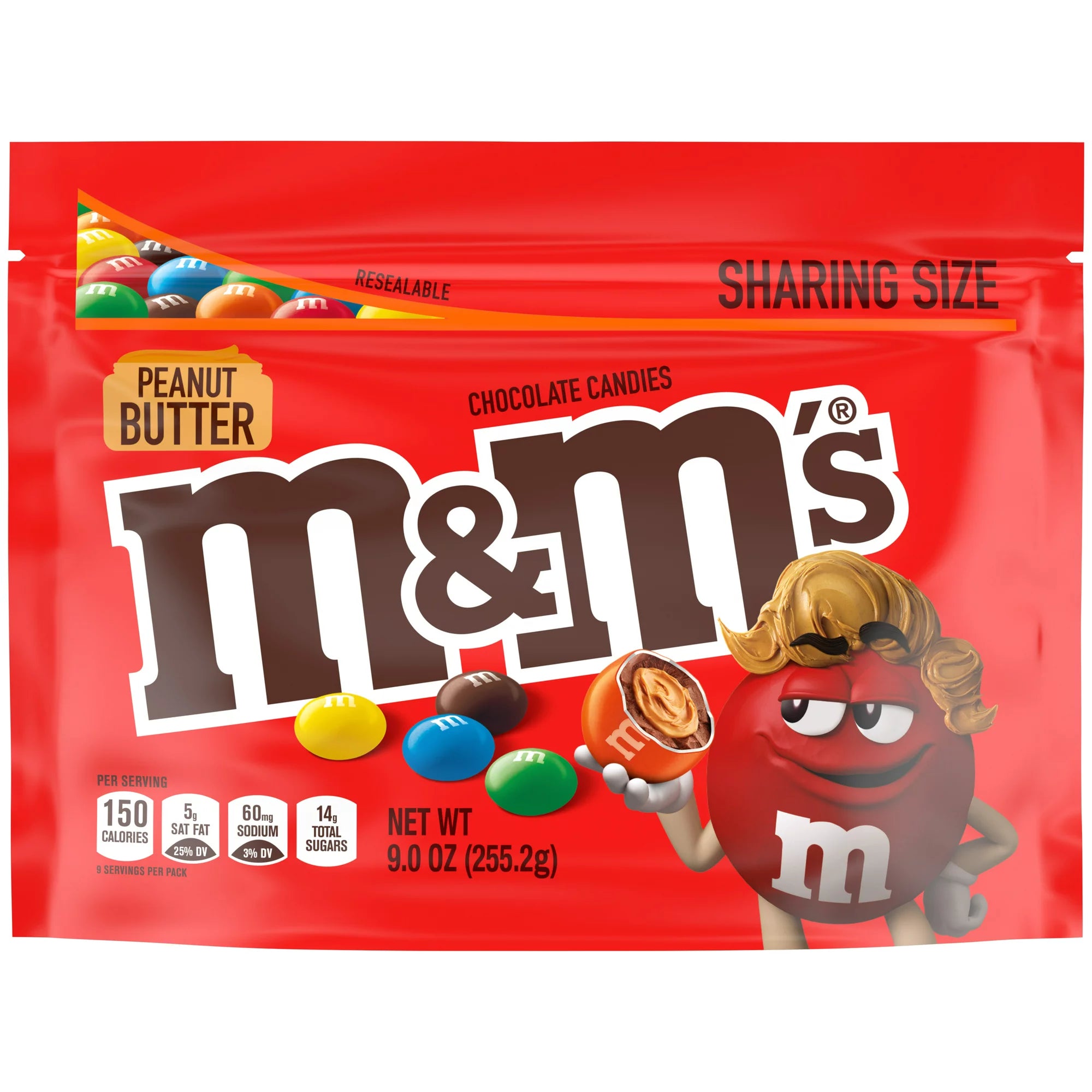 M&Ms Peanut Butter Milk Chocolate 255g Candy America