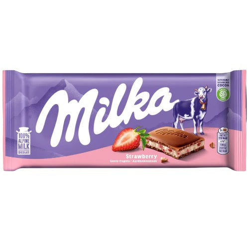 Milka Strawberry Bar 100g (EU)