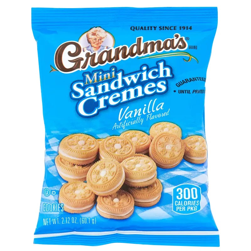 Frito Lay Grandma's Cookies Mini Vanilla Creme Sandwich 60g (Copy)