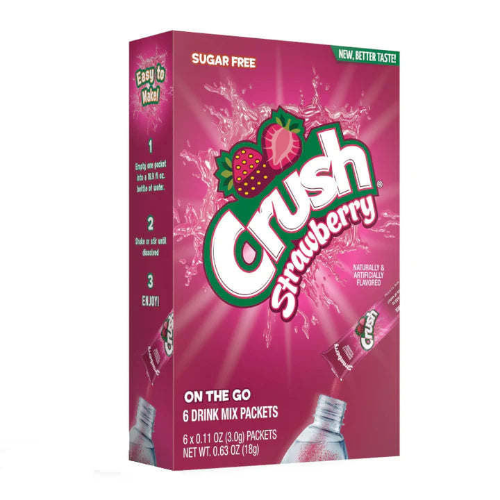 Crush Strawberry Singles to Go 13.2g (6 Pack)