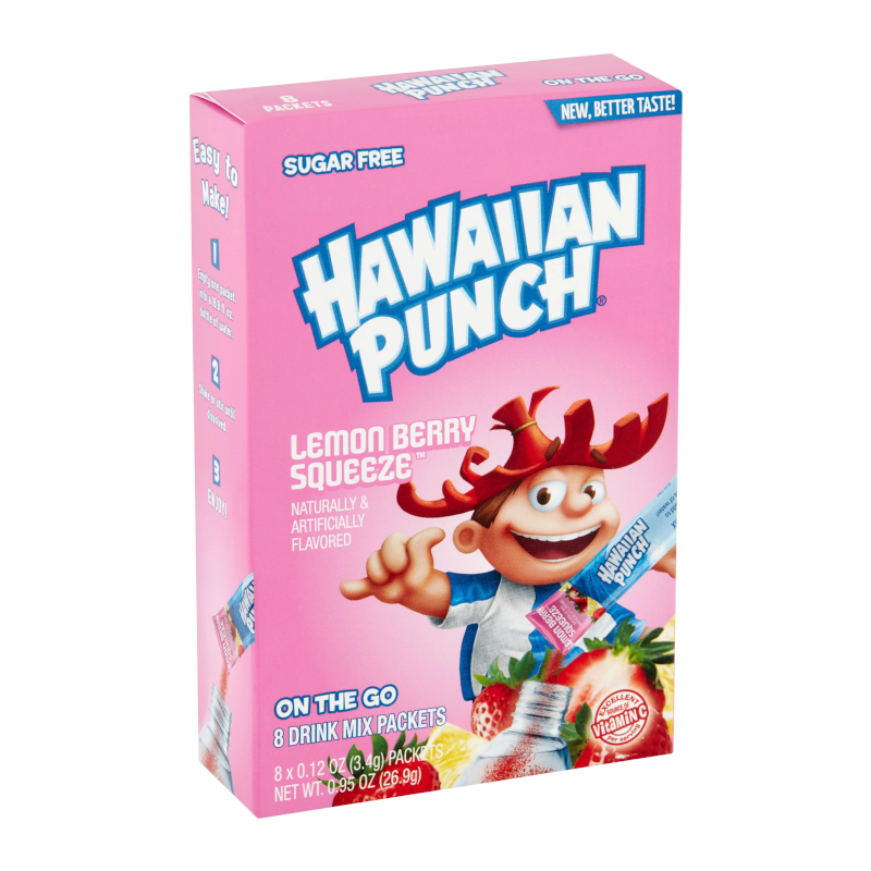 Hawaiian Punch Lemon Berry Squeeze Singles to Go 21.1g (8 Pack)