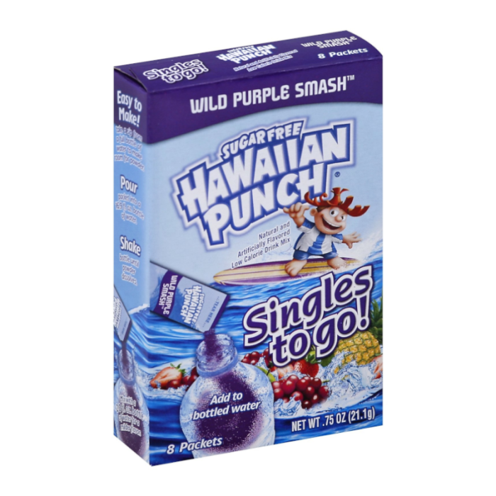 Hawaiian Punch Wild Purple Smash Singles to Go 21.1g (8 Sachets)