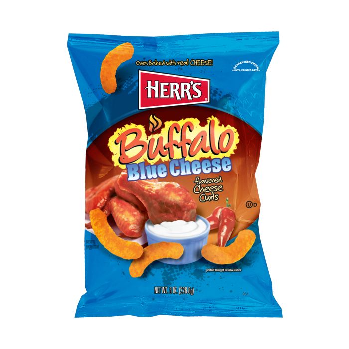 Herrs Cheese Curls Buffalo Blue Cheese Flavour 113g