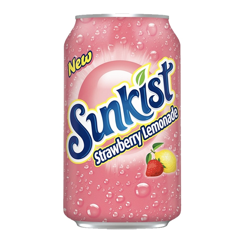 Sunkist Strawberry Lemonade Soda 355ml