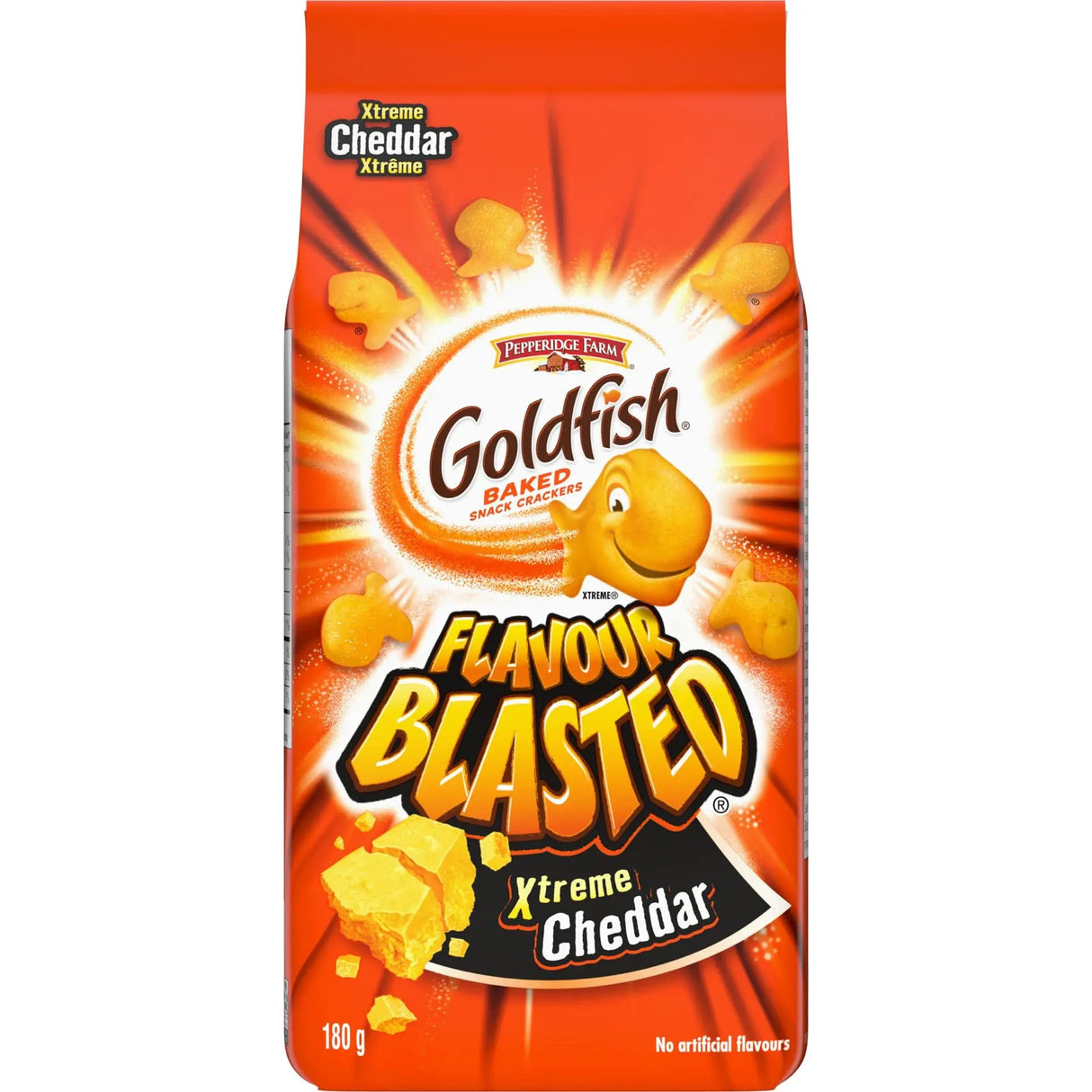 Pepperidge Farm Goldfish Crackers Flavour Blasted Xtreme Cheddar 187g