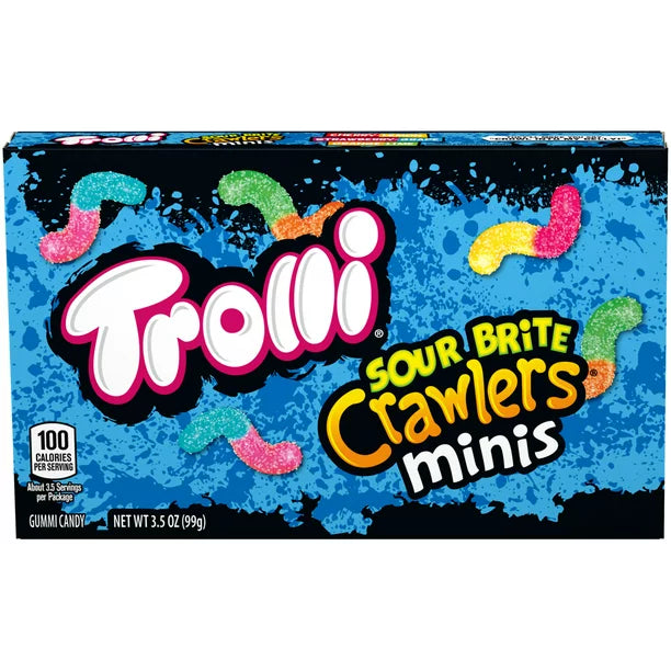 Trolli Sour Bright Crawlers Mini Gummies Theatre Box 99g