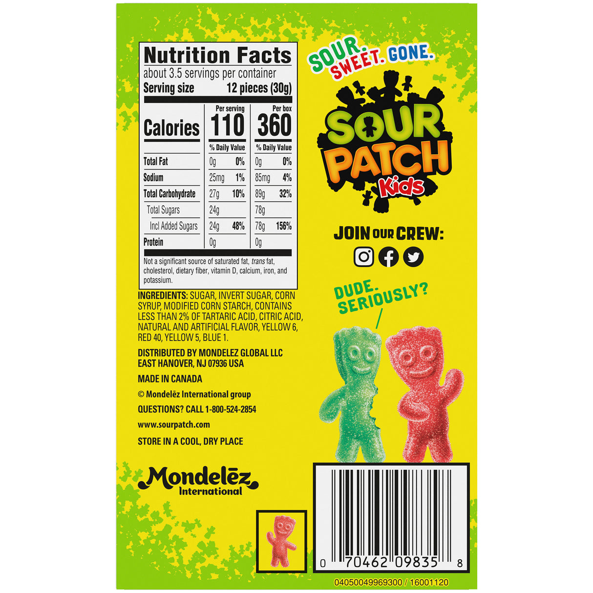 Sour Patch Kids Theatre Box 99g